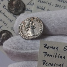 Römisches Kaiserreich  Denar Domitian Minerva 86 n. Chr.
