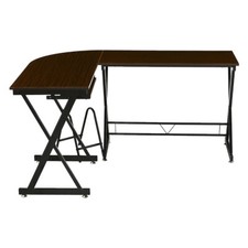 Eckschreibtisch Nussbaum-Optik