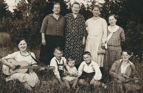 Spaziergang mit musik - ak,