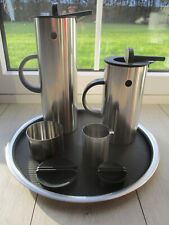 Stelton Set EM77 2 Kannen Zuckerdose Milchkanne MIT TÜLLE Tablett Erik Magnussen