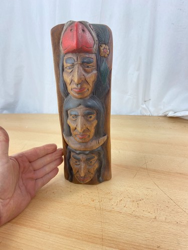 Holz kopf indianer neu figur - holz,
