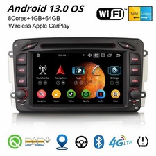 64GB Android 14 DAB+ Autoradio CarPlay 8-Kern GPS Mercedes A/C/G/CLK Klasse W209