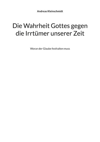 Die wahrheit gottes gegen - gottes,