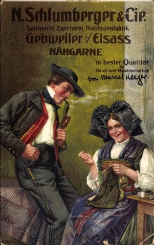 Werbung spinnerei - ak,