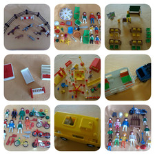 Playmobil Konvolut Fahrzeuge, Spielplatz, Schule, Baustelle, Tankstelle, Pferde
