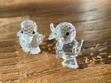 Swarosvki Kristallminiaturen, zwei lustige Enten. Im Zweierset. Sammlerstücke.