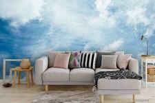 3D Blau Himmel Weiß Wolken