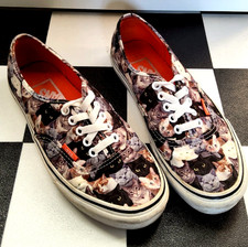 Seltene Vans Katzen Muster 39,5, Gemusterte Sneaker Cats Katze, Retro Turnschuhe