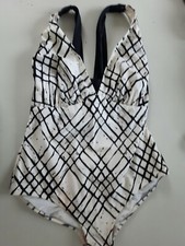 eleganter Fürstenberg schwarz weiss Badeanzug Gr.44