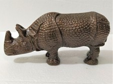 Metall Nashorn Statue Figur