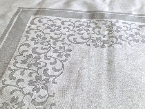 Mako damast tischdecke 130cm - damast,
