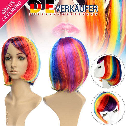 Bob regenbogen perücke - bob,