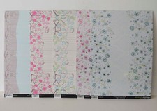  5 x Kanban Hintergrund Karton Muster, Rosa, Beige, Grün 