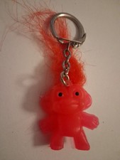 Schlüsselanhänger Troll – Figur Pink Neon Mit Pink Haaren Vintage