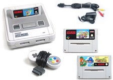 SUPER NINTENDO KONSOLE AUSWAHL - CONTROLLER - MARIO KART I WORLD I YOSHIS ISLAND