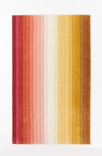 Handgetuftet Wolle Teppiche Brown & Grau Gestreift Indisch Hippie Teppich 2.4x3m