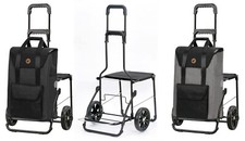 Andersen Komfort Shopper Senta ausklappbarer Sitz Stuhl Sitzen Einkaufs-Trolley