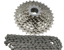 Shimano Bike Verschleißset 9 fach Kette HG53 Kassette HG400 11-32 Alivio, Deore