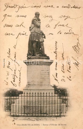 Villeneuve berg statue d - villeneuve-de-berg,