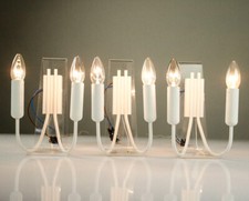 70er Wand Leuchten Trio Doria Appliken weiß Lampen Zugschalter Vintage 60er