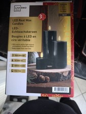 LED Echtwachs Kerzen Set, Timer