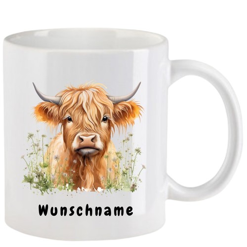 Tasse mit hochlandrind - mit,