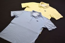 Adidas Polo Vintage T-Shirt Trefoil Casual West Germany 80s 80er Blau Gelb 52 L