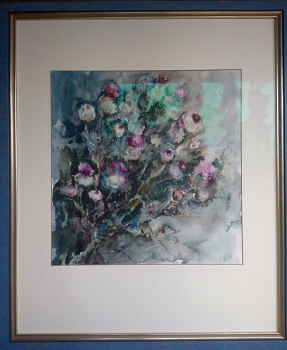 Aquarell wolldisteln - aquarell, "wolldisteln"