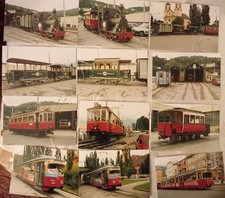 Set 12 Fotos Innsbrucker Straßenbahn von 1993, Tram, Österreich, Stadtbahn Depot
