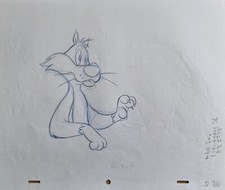 Warner Bros Animation Kunstproduktion Zeichnung Sylvester die Katze #117