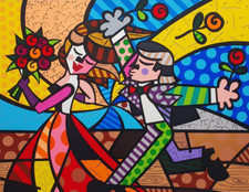 Romero Britto FOLLOW ME Hochzeit Wedding Liebe LOVE Serigrafie POPART GROSS Bild