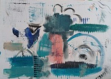 Modernes,abstraktes Gemälde,Acryl auf Leinwand,HADASSA-Art,signiertes Original