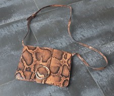 Handtasche / Schultertasche von Mango - 24x16  braun Schlangenleder - Pochette