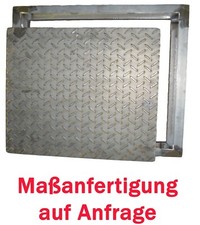 Stahl Schachtabdeckung schwarz befahrbar 5 t Bruchlast  roh Tränenblech Deckel