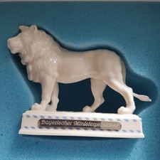 Bayerischer Löwe, Porzellan Hutschenreuther, Max Streibl, HxB ca. 9x11 cm - OVP