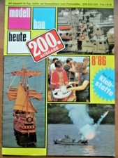 MODELLBAU HEUTE 8- 1986 Bauplan Wasserflugzeug Segeljacht Rasmus Kran-Unterbau F