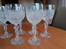 Bohemia Kristall 6 Weingläser PARISER SCHLIFF--NEU--