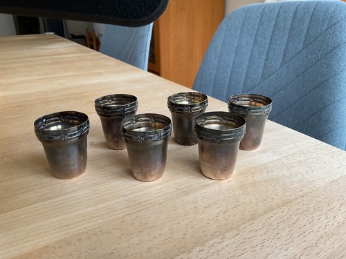 Versilberte schnapsbecher - versilberte,