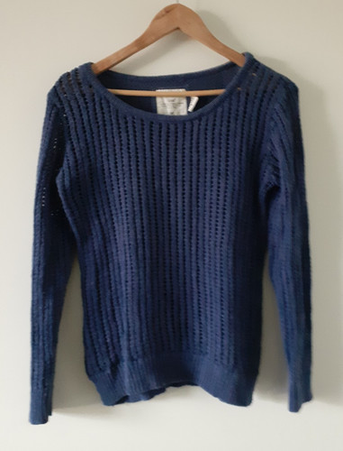 Pulli pullover blau - pulli, lochstrick