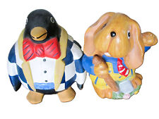 Figur "Hase und Pinguin" - lustige Gartenfiguren - Größe 17cm