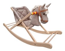 Holz-Schaukelpferd für Kleinkinder, Massivholz, Schaukeltier, Schaukel-Spielzeug