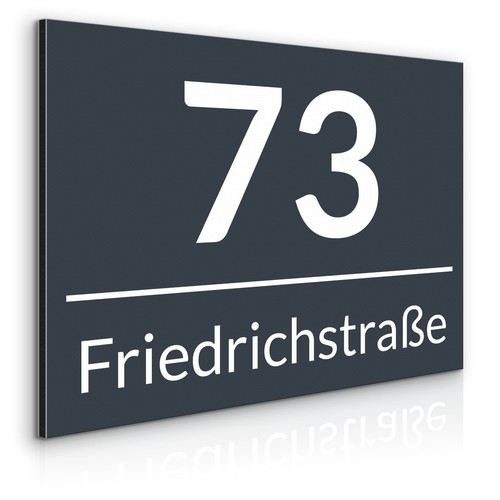 Hausnummer aus edelstahl - hausnummer,