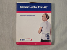 BSN Tricodur Lumbar Pro Lady Rückenbandage Größe L (4) mit Pelotte – weiß/blau