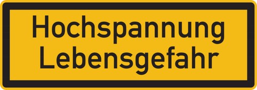 Hinweisschild hochspannung - hinweisschild,,