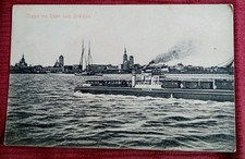 Traject von Rügen nach Stralsund Dampfer Ostsee Hafen alte Postkarte Ansichtskar