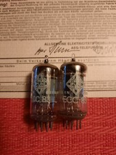 Telefunken Ecc 83 - Vintage Tubes Duo With Raute Germany