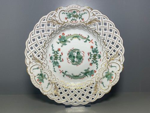 Meissen teller grüner reicher - teller,