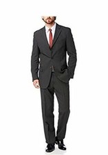 Anzug Businessanzug Nadelstreifen von Studio Coletti - Schwarz Langgrößen NEU