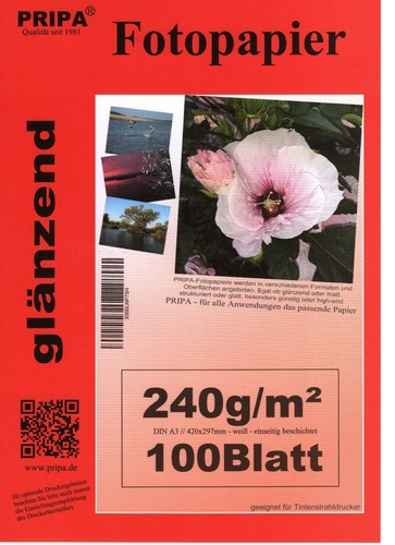 100 blatt pripa fotopapier din - blatt,