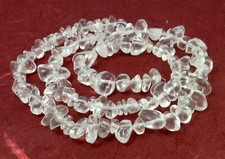 😏 Bergkristall abgerundete Splitter-Nuggets ~6-12 mm Edelstein-Perlen Strang 😉